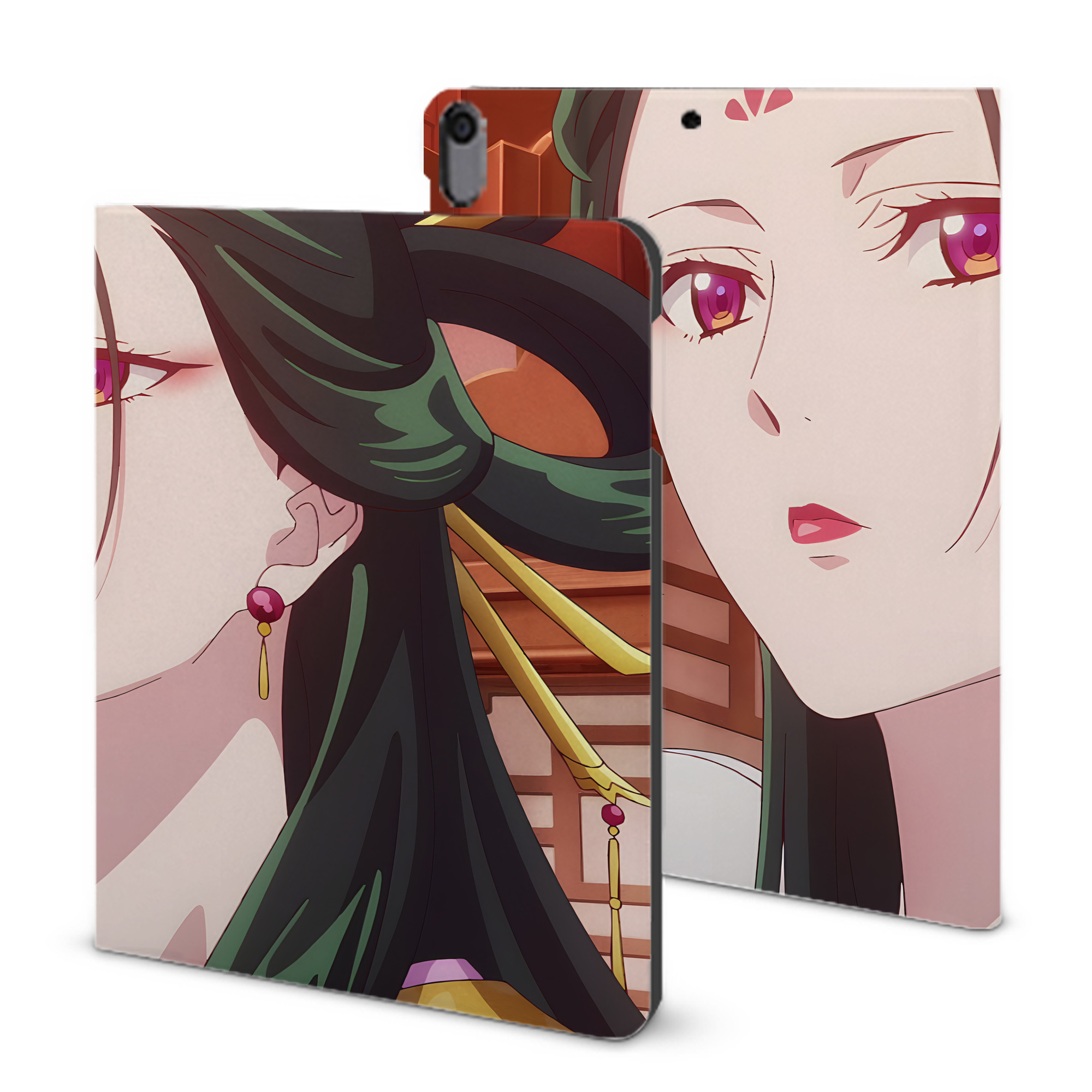 （画像用） 薬屋のひとりごと The Apothecary Diaries IPad ケース ブック型 PUレザー TPU 耐衝撃 軽量 薄型 ペン収納なし 全面保護 IPad 各モデル対応